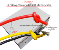 Kabel Tembaga Inti Fleksibel Berisolasi Silikon Berlapis Timah 6-Warna Kustom untuk Penggunaan Industri Otomatis 12-30AWG ROHS