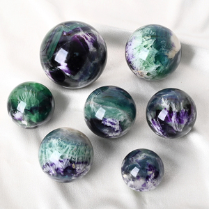 Hot Sale Feather Fluorite Sphere - Natural Polished <b>Crystal</b> Healing Stone for Home Decoration - Product Image 1