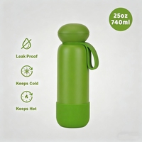 Bouteille d'eau sport en acier inoxydable Yeway, nouveauté en gros, motif champignon, écologique, sans BPA, étanche, avec couvercle à isolation thermique