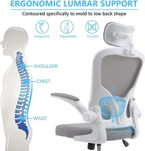 Chaises de <span class=keywords><strong>bureau</strong></span> ergonomiques inclinables en tissu maillé Anji, les plus économiques, <span class=keywords><strong>pour</strong></span> de longues heures de travail, Sillas De Oficina, équipement de <span class=keywords><strong>bureau</strong></span> - Product Image 3
