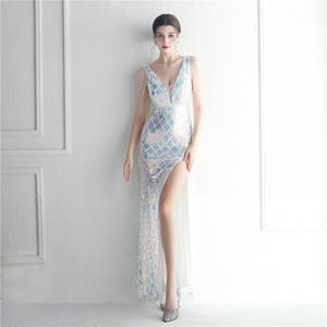 19978 # Spot Heavy Industry Nail Beads Magic Star presidió <span class=keywords><strong>la</strong></span> ceremonia <span class=keywords><strong>de</strong></span> <span class=keywords><strong>la</strong></span> cena nupcial Vestido <span class=keywords><strong>de</strong></span> noche largo - Product Image 2