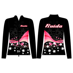 Aggiungere strass vendita calda stile personalizzato Warm Up Cheerleader poliestere Cheerleader abbigliamento pratica giacche - Product Image 1