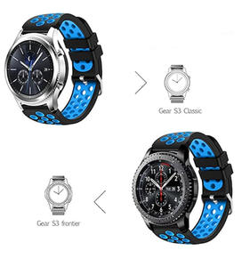 Bracelet pour Samsung Gear S3 Frontier/<span class=keywords><strong>Classic</strong></span> <span class=keywords><strong>Galaxy</strong></span> <span class=keywords><strong>Watch</strong></span> <span class=keywords><strong>3</strong></span> <span class=keywords><strong>45mm</strong></span> 22mm Bracelet en silicone pour Samsung <span class=keywords><strong>Galaxy</strong></span> <span class=keywords><strong>Watch</strong></span> 46mm Strap - Product Image 3