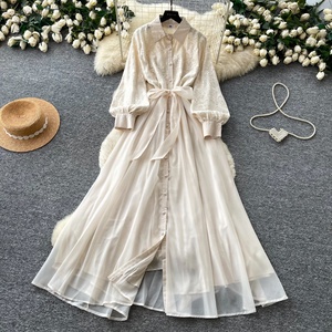 Robe élégante pour femmes, robe à manches longues, robe décontractée pour femmes - Product Image 3
