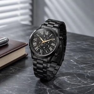 Reloj de Cuarzo de Aleación para Hombre, Estilo Vintage, con Esfera Única con Diseño de Grietas de Hielo, para Uso Casual y de Negocios en Europa - Product Image 4