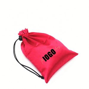 Wholesale Eco-Friendly Satin Drawstring Storage Pouch with Custom Logo for Hair Extensions and Gifts <b>Textile</b> <b>Packaging</b> - Product Image 2
