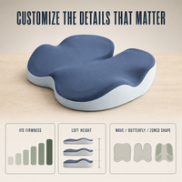Coussin de chaise ergonomique en mousse à mémoire de forme avec soutien du coccyx pour une assise prolongée, respirant, pour le bureau