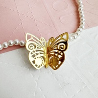 Acryl Gold Schmetterling Cake Topper 3D Schmetterling Kuchen Dekoration Kuchen Zubehör