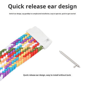 Correa suave elástica de nailon de lujo 22mm 20mm correas de <span class=keywords><strong>reloj</strong></span> para mujer para Samsung Watch 6 5 <span class=keywords><strong>Huawei</strong></span> Watch GT3 - Product Image 2