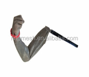 Guante de malla de acero inoxidable anticorte para brazo completo y hombro, certificado CE, estándar EN1082, EPP - Product Image 6