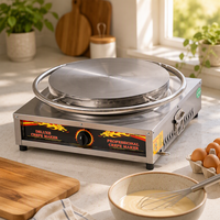 Machine à crêpes électrique infrarouge commerciale de 40 cm avec mécanisme de retournement automatique pour la vente en gros de nourriture de rue