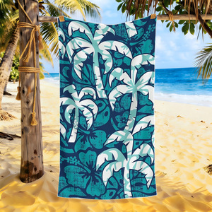 Coperta da spiaggia Tropical Island Palm Tree ad asciugatura rapida in morbida microfibra, resistente alla sabbia, per spiaggia, nuoto, campeggio e viaggi. - Product Image 2