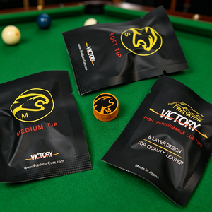 Puntas <span class=keywords><strong>de</strong></span> Taco <span class=keywords><strong>de</strong></span> Billar Profesionales Multicapa MPT-SLZ LC <span class=keywords><strong>de</strong></span> 14 mm Victory - Product Image 1