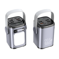 Batterie externe portable 65W pour ordinateur portable, 30000mAh, charge rapide PD, pack de batterie USB C avec lumière LED et câble Type C intégré