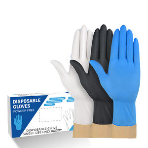 Guantes de trabajo de construcción personalizados Guantes médicos recubiertos de nitrilo Guantes desechables de vinilo de nitrilo - Product Image 6