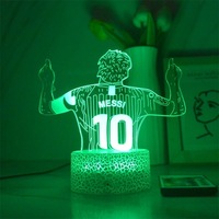 Joueur de football Led veilleuse couleur changeante lampe de nuit Sport Football capteur tactile bébé lampe de couchage