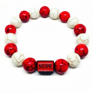 Braccialetto Elastico Personalizzabile con Perline e Lettera Greca Kappa, Moda Personalizzata per Fraternità - Product Image 2