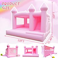 Château gonflable rose de qualité commerciale, prix direct usine, personnalisable pour la location commerciale