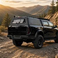 Couverture de protection en acier pour benne de pick-up - Noir carbone, installation facile, compatible 4x4