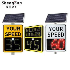 Señales de Tráfico de Advertencia para Exteriores de Aleación de Aluminio Reflectante de Alta Intensidad LED Solares para la Seguridad Vial - Product Image 3