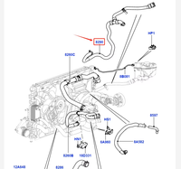 Tuyau de sortie de liquide de refroidissement de radiateur de haute qualité, en stock, LR024241 LR035435 pour Land Rover Range Rover Evoque 2.0T
