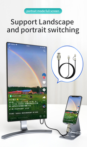 Justlink 3 in 1 Micro USB Type C ไปยังสาย <span class=keywords><strong>HDMI</strong></span> 2เมตรพร้อมเสียงไร้สายสำหรับ iPhone MacBook <span class=keywords><strong>Samsung</strong></span> Android Phone 15ถึง HDTV - Product Image 5