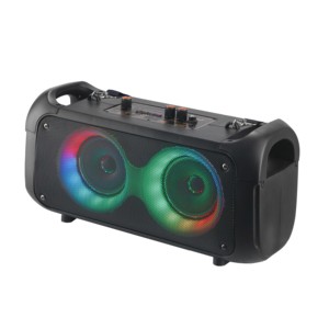 Double haut-parleur de bureau de fête portable, lumière arc-en-ciel, cercle lumineux LED rvb de 4 pouces avec basse <span class=keywords><strong>echo</strong></span> RX-4207C - Product Image 2