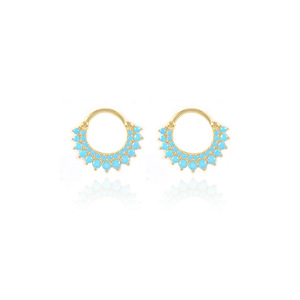 Pendientes de Oreja con Piedras de Colores para Mujer, Joyería de Moda Multicolor para Uso Diario - Product Image 5