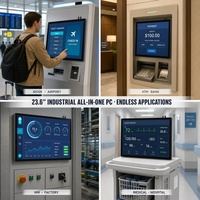 27 inch touchscreen all-in-one pc industriële panel pc open frame capacitieve computer voor machinebesturing HMI automatisering lijn