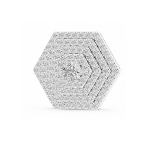 จี้เพชรธรรมชาติหลายชั้นทรงหกเหลี่ยมหรูหราหรูหราสง่างามเครื่องประดับสร้อยคอรูปทรงเรขาคณิตที่ทันสมัย - Product Image 3