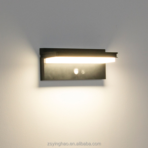 Dễ dàng cài đặt IP65 không thấm nước năng lượng mặt trời bảng điều khiển bên ngoài bức tường ánh sáng ngoài trời sân vườn LED năng lượng mặt trời tường lịch thi đấu với cảm biến chuyển động - Product Image 1