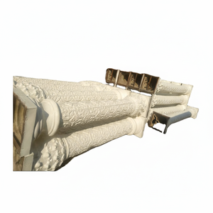 Piliers/conception de pilier/conception de pilier carré décoratif pierre de marbre Beige solide colonne romaine pilier décoration de mariage romaine - Product Image 1