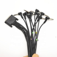 10 Paquete de TRS CABLES DB25 a 1/4 TRS de 6,35mm/Mono de cable de audio para electrónica batería cables