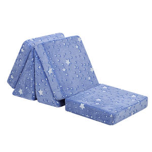 Sofá Infantil Coolburger, Diseño de Estrella Azul, Plegable, para Niñas de 3 Años en Adelante, Desmontable, Lavable, sin Marco, 1 Plaza - Product Image 1