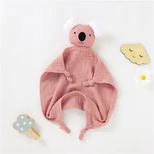 Baby mussola morbida trapunta coperta peluche animale KOALA garza mussola coperta di sicurezza per neonati