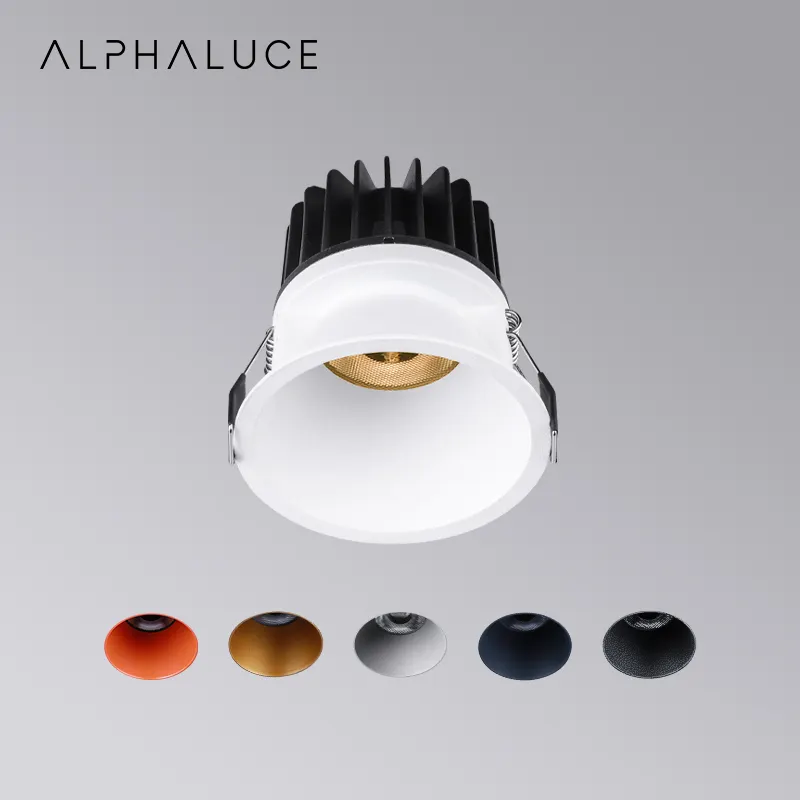 ALPHALCUE Dim 따뜻한 6500K 스마트 Ceil Led 통 라운드 10W Ip54 욕실 깊은 통 Led Recessed