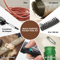 Couteau pliant multifonction 11-en-1 en acier inoxydable 420, pince à épiler, tournevis de survie, noir, pour bricolage – Meilleures ventes