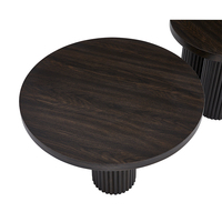 Table basse en bois de centre éthiopien de thé rond en bois latéral de canapé moderne pour le salon