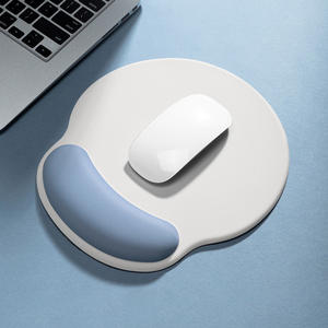 Alfombrilla de ratón de gel de silicona redonda bonita púrpura de diseño personalizado con soporte de reposamuñecas para ordenador portátil y oficina - Product Image 2