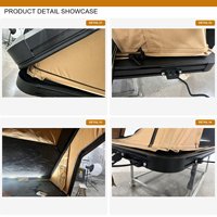 Tente de toit rigide en aluminium triangulaire 4x4 pour expéditions, 2-3 personnes, camping tout-terrain avec éclairage LED