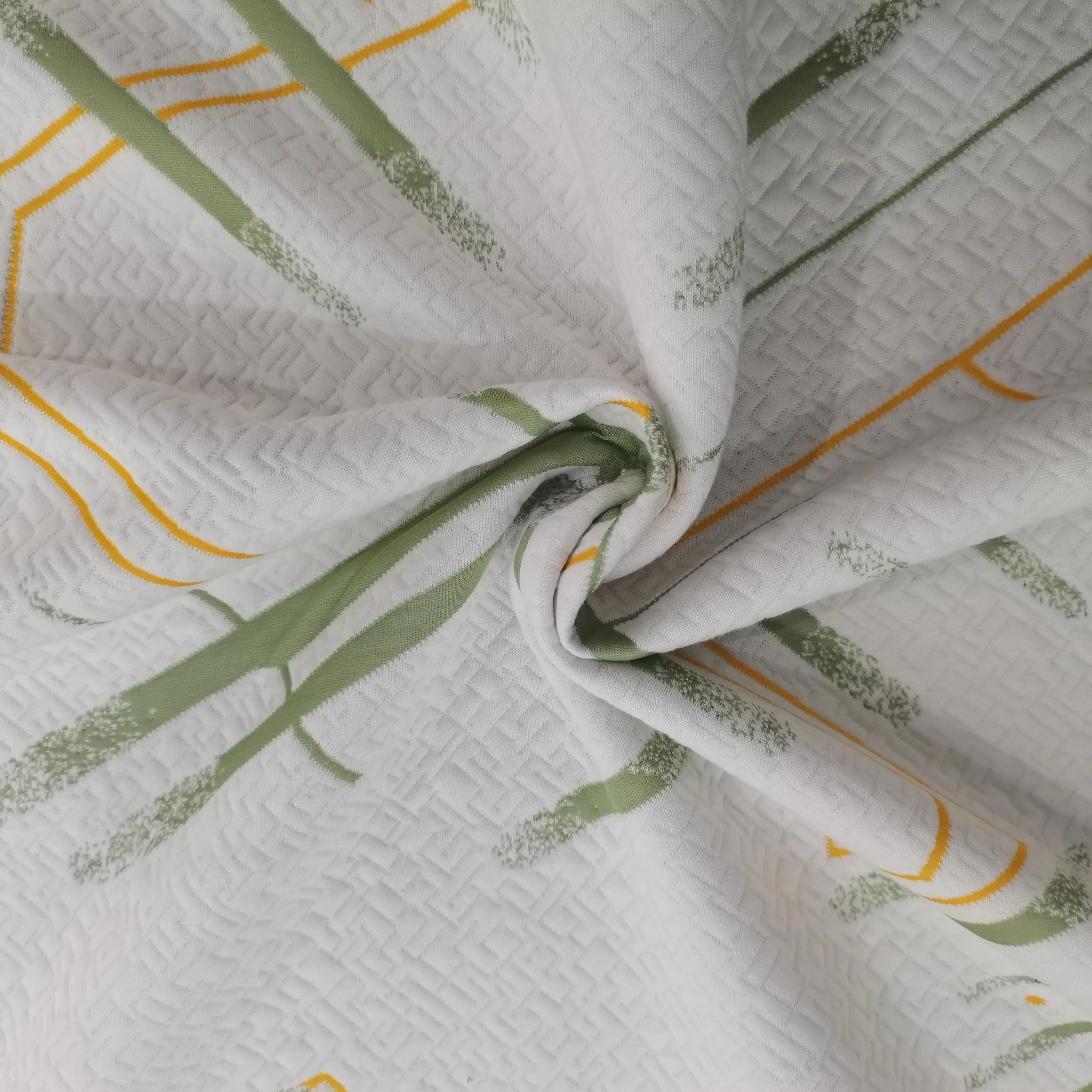 Подгонянный дизайн текстильной ткани полиэстер дышащая трикотажная ткань для наматрасников