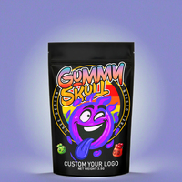 Emballage en plastique de bonbons gommeux imprimé personnalisé 3.5g 28g 1oz 1lb Sachet debout Doypack alimentaire résistant aux odeurs Sacs zip-lock en mylar