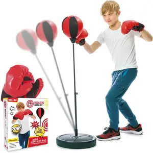 Saco de <span class=keywords><strong>boxeo</strong></span>, niños incluidos <span class=keywords><strong>guantes</strong></span> de <span class=keywords><strong>boxeo</strong></span> | Saco de <span class=keywords><strong>boxeo</strong></span> ajustable para niños de 3 a 10 años con soporte | Juego de bolsa de <span class=keywords><strong>boxeo</strong></span> de juguete - Product Image 1