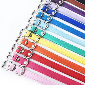 Personnalisation <span class=keywords><strong>OEM</strong></span> ODM collier de luxe à la mode léger réglable durable confortable en cuir PU multicolore pour chien et chat - Product Image 6