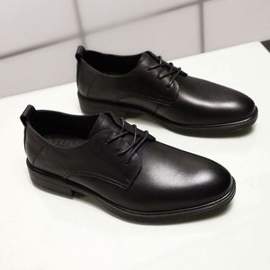 Zapatos de Cuero con Cordones y Punta Cuadrada para Hombre, de Diseño de Lujo, Venta al Por Mayor de Fábrica, Formales para Negocios, Ligeros, Transpirables, para Fiestas y Eventos - Product Image 4