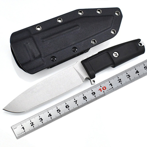 Couteau de chasse EDC ER Outdoor en acier inoxydable, longueur totale 200 mm, épaisseur 5,8 mm, manche en caoutchouc, lame droite, dos droit, DIY OEM - Product Image 4