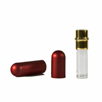 Inhalateur nasal en aluminium de 5 ml, diffuseur de parfum cosmétique, flacon pulvérisateur avec bande de coton