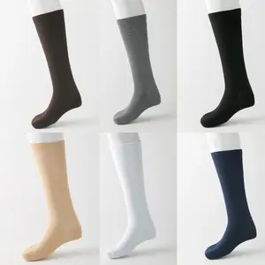 Custom cotton knit 20-30mmhg solid athletic stocking high knee medical sport compression socks