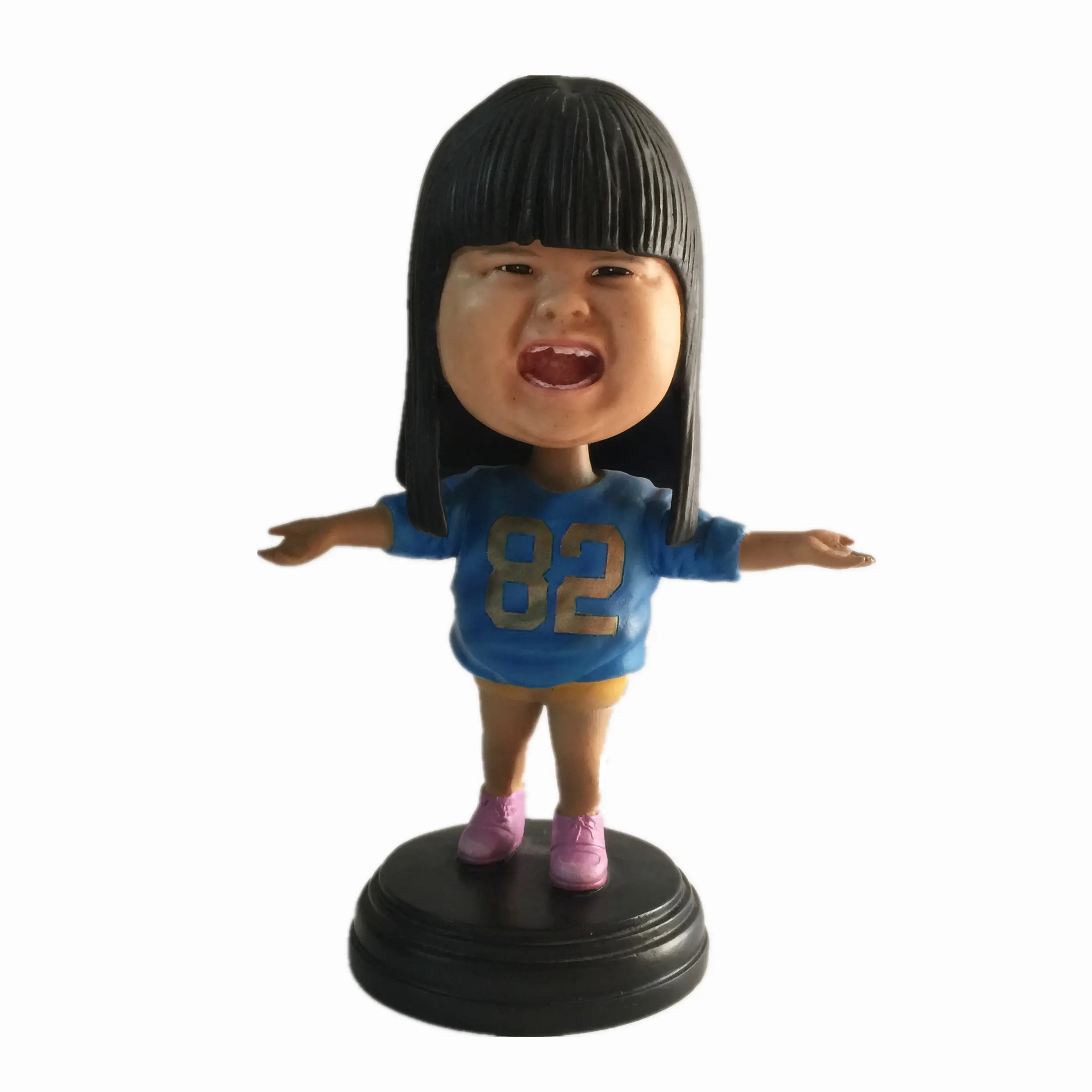 Özelleştirilmiş sevimli küçük kız bobble kafa bebekler prenses kızı doğum günü hediyesi bobblehead figürleri