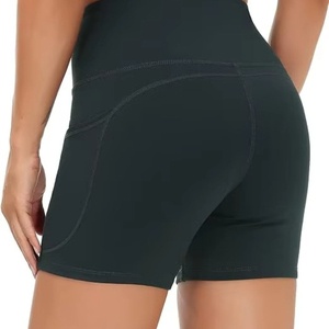 กางเกงขาสั้นเอวสูงสำหรับ<span class=keywords><strong>ผู้หญิง</strong></span>กางเกงขาสั้นสำหรับใส่วิ่งออกกำลังกายฟิตเนสควบคุม - Product Image 3
